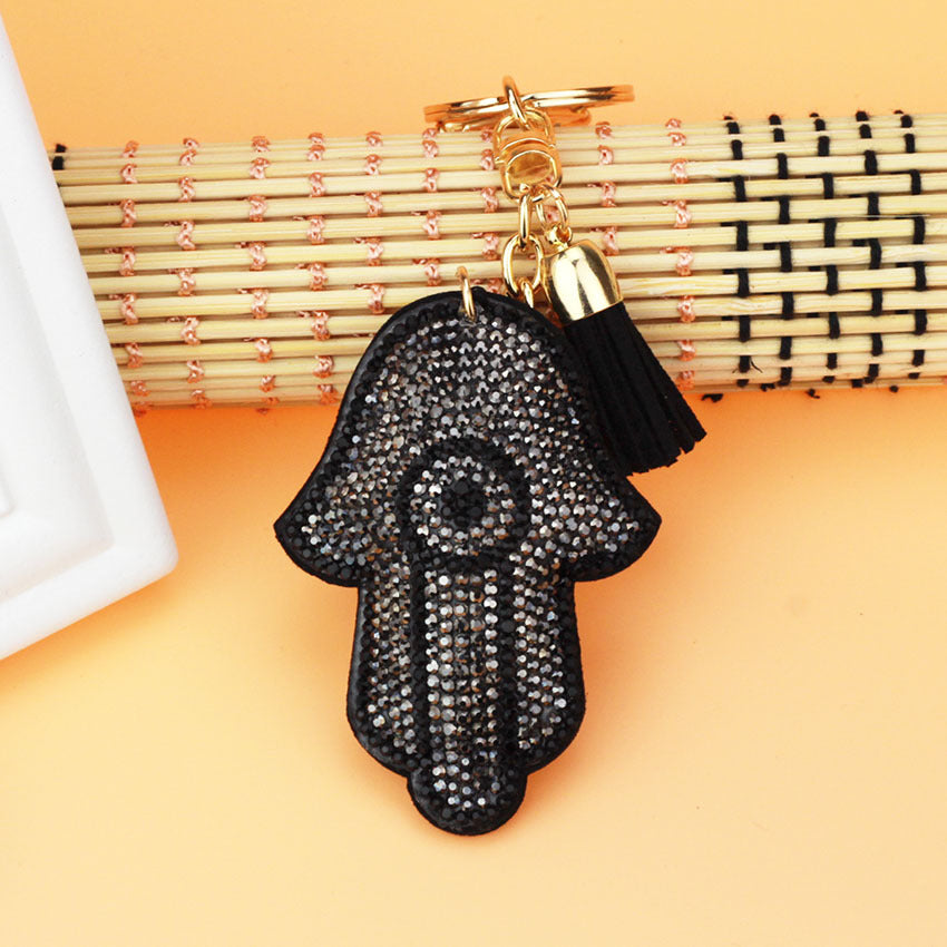 Wholesale Fatima's Hand Hot Diamond Keychain